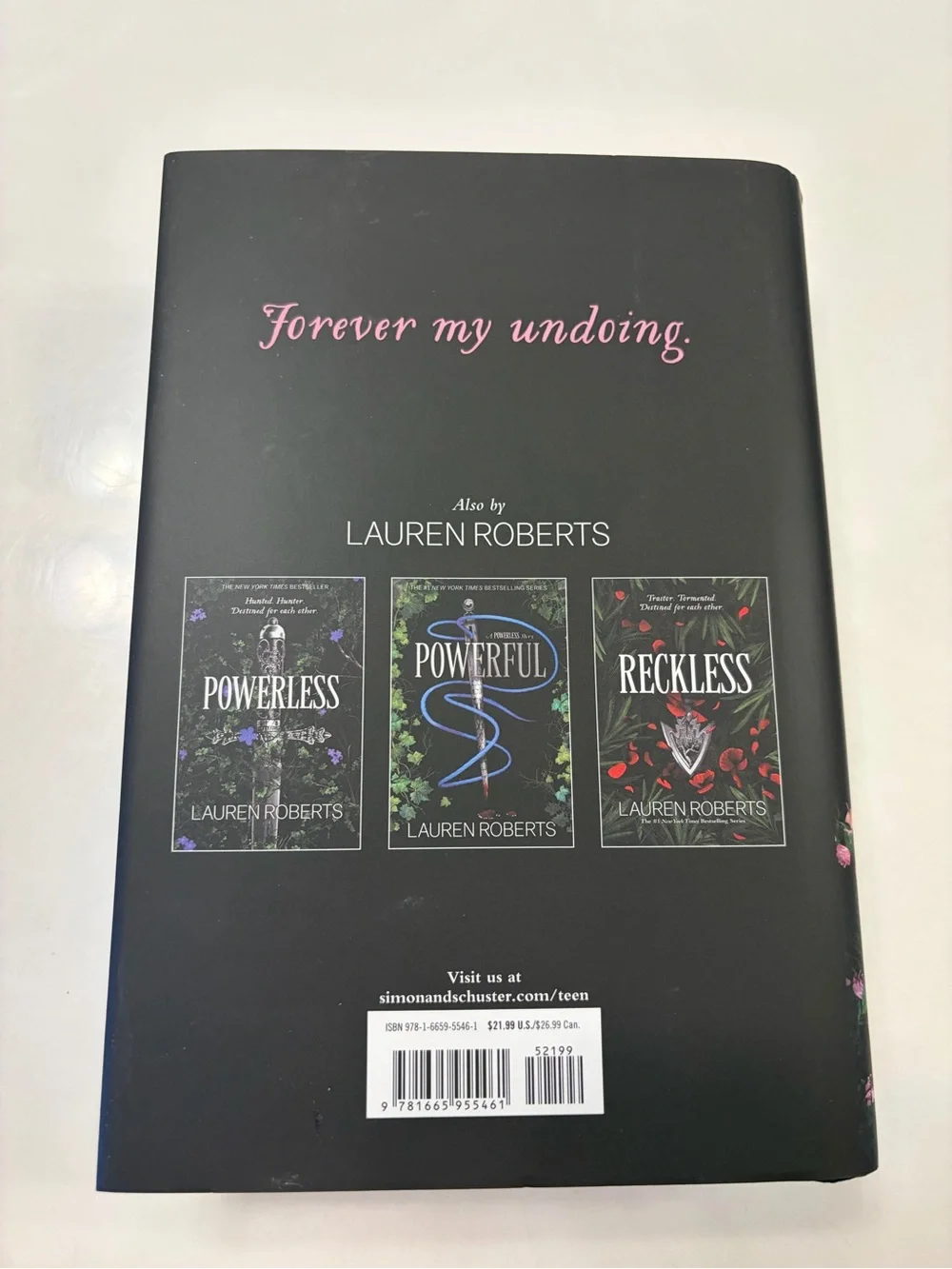 Fearless by Lauren Roberts - Dark Floral Hardcover